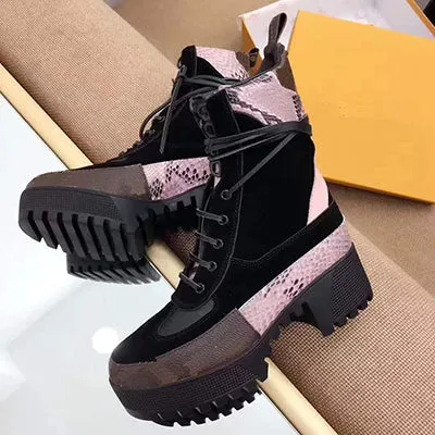 Women High Heels Round Toe Martin Boots