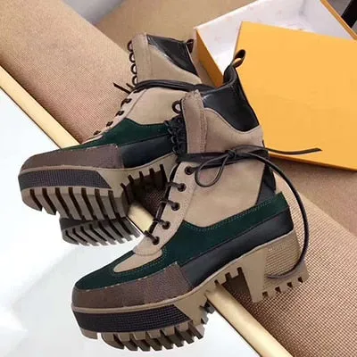 Women High Heels Round Toe Martin Boots