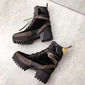 Women High Heels Round Toe Martin Boots