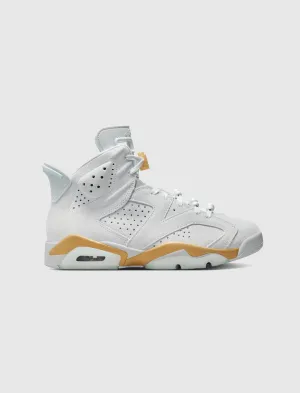 WOMEN'S AIR JORDAN 6 RETRO "PURE PLATINUM/GLACIER BLUE/ METALLIC GOLD"