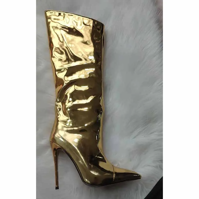 Women's Knee High Point Heeled Fashion Boots 12 colors