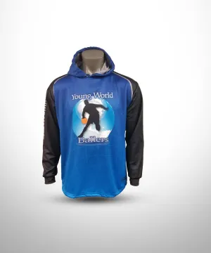 YOUNG WORLD BALLERS Full Dye Sublimated Hoodie - Blue/Black